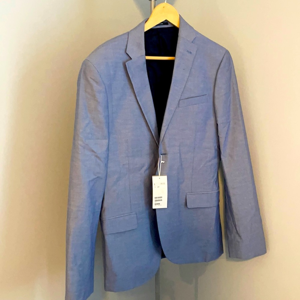 H&M 40R sports coat jacket blazer (light blue)